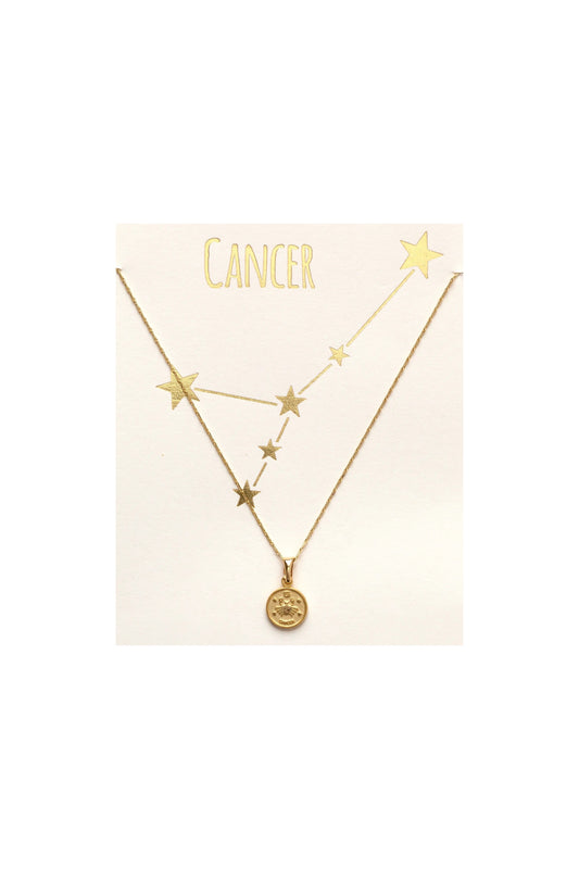 Cancer Zodiac Necklace Card by Siren SF