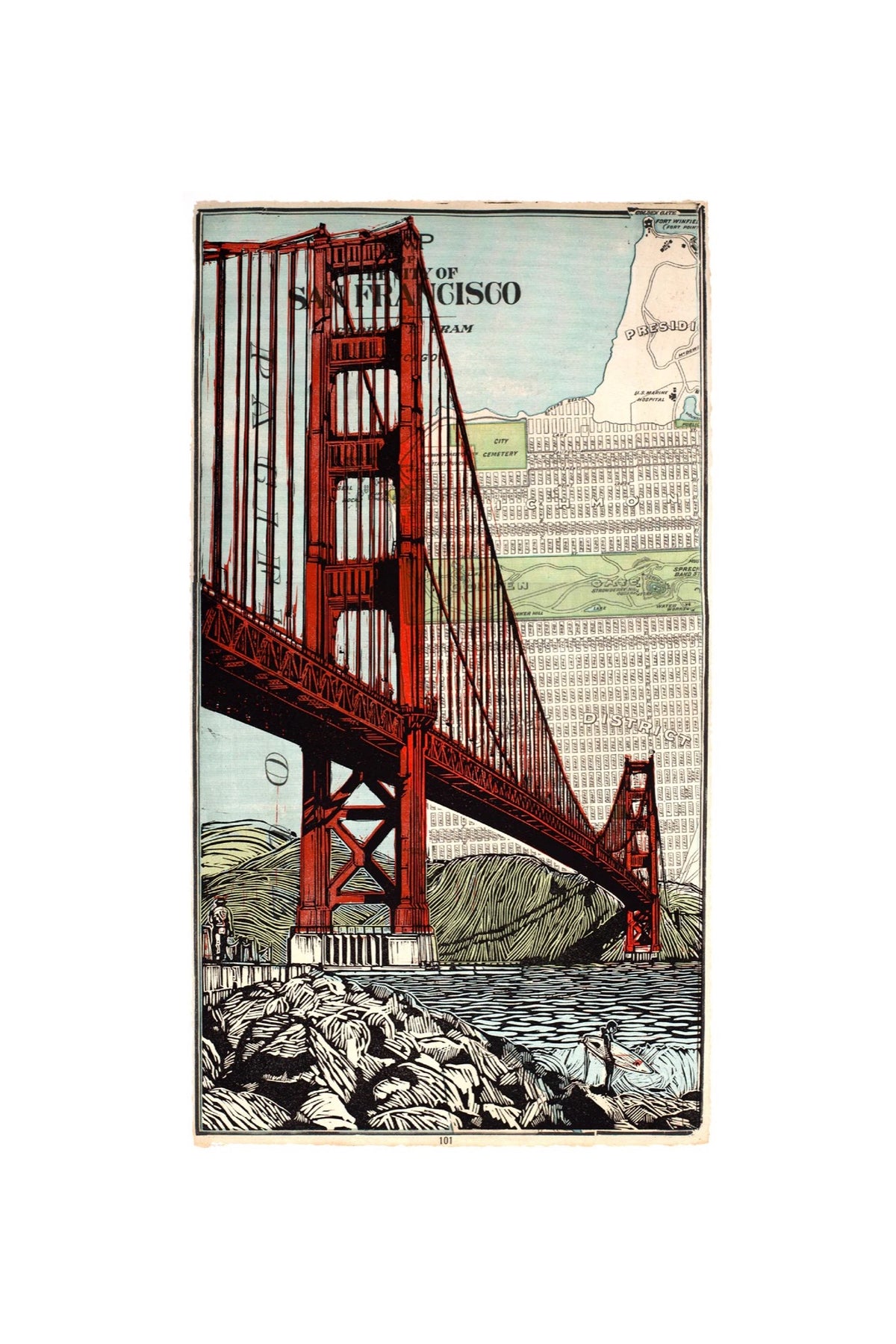 Golden Boy Vintage 7 x 12 Print