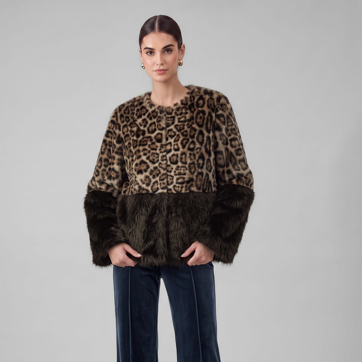 Leopard Faux Fur Jacket