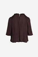 Billowy Neckline Accent Blouse
