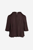 Billowy Neckline Accent Blouse