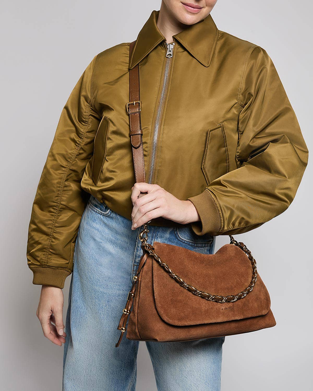 Lennon Convertible Crossbody Chestnut Suede