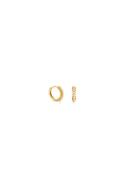 10mm Pearl Huggie Hoops