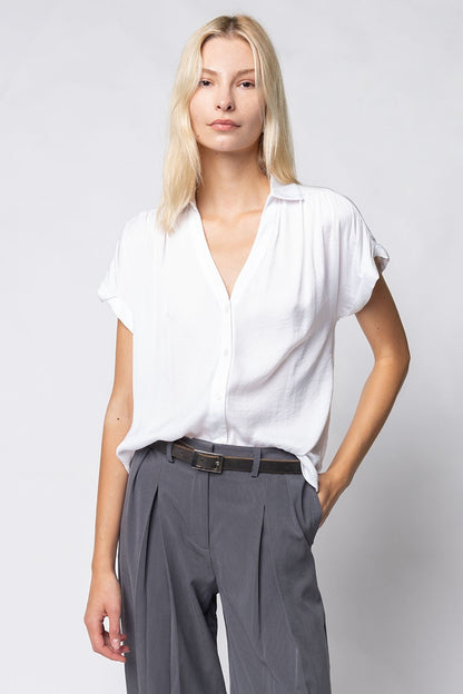Short Sleeve Blouse Off White