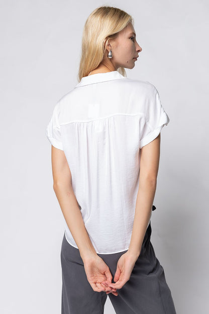 Short Sleeve Blouse Off White