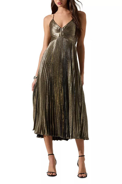 Blythe Metallic Midi Dress