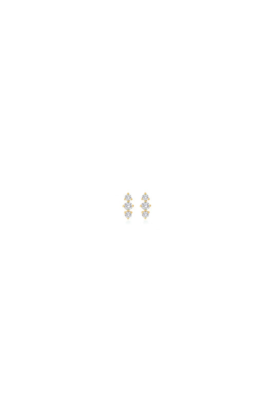 14kt Gold Diamond Lane Studs