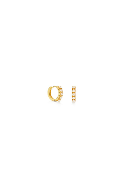 15mm Pearl Huggie Hoops