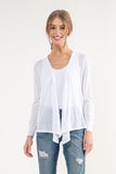 Lightweight Wrap Cardigan White