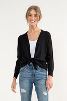 Lightweight Wrap Cardigan Black