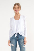 Lightweight Wrap Cardigan White