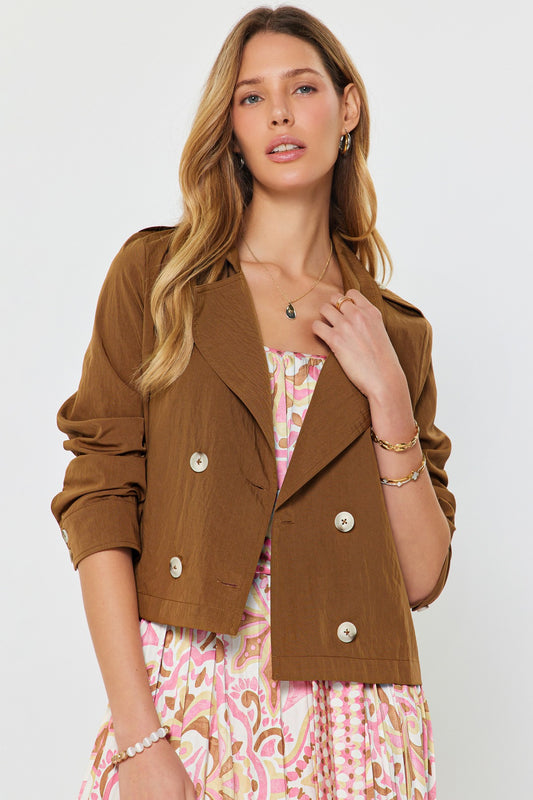 Cropped Trench Jacket