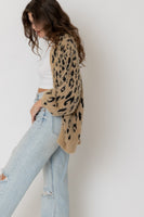 Leopard Balloon Sleeve Cardigan