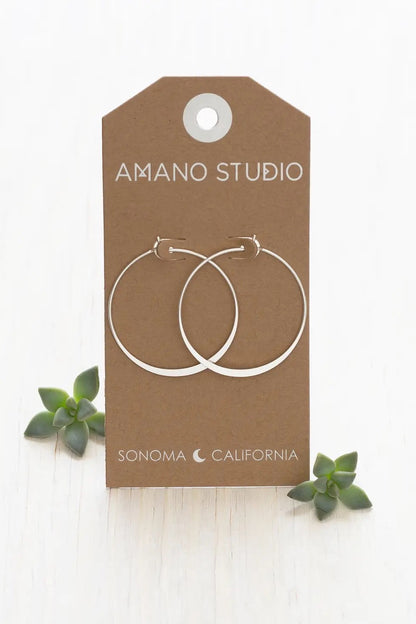 1.5" Classic Hoops Silver