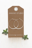 1.5" Classic Silver Hoops