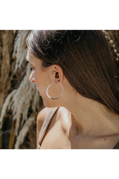 1.5" Classic Hoops Silver