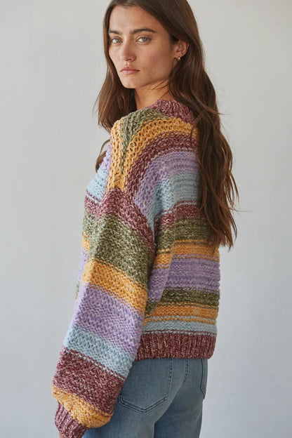 Multi Color Stripe Sweater