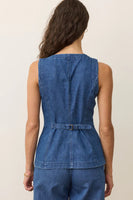 Charlie Longline Denim Vest