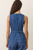 Charlie Longline Denim Vest