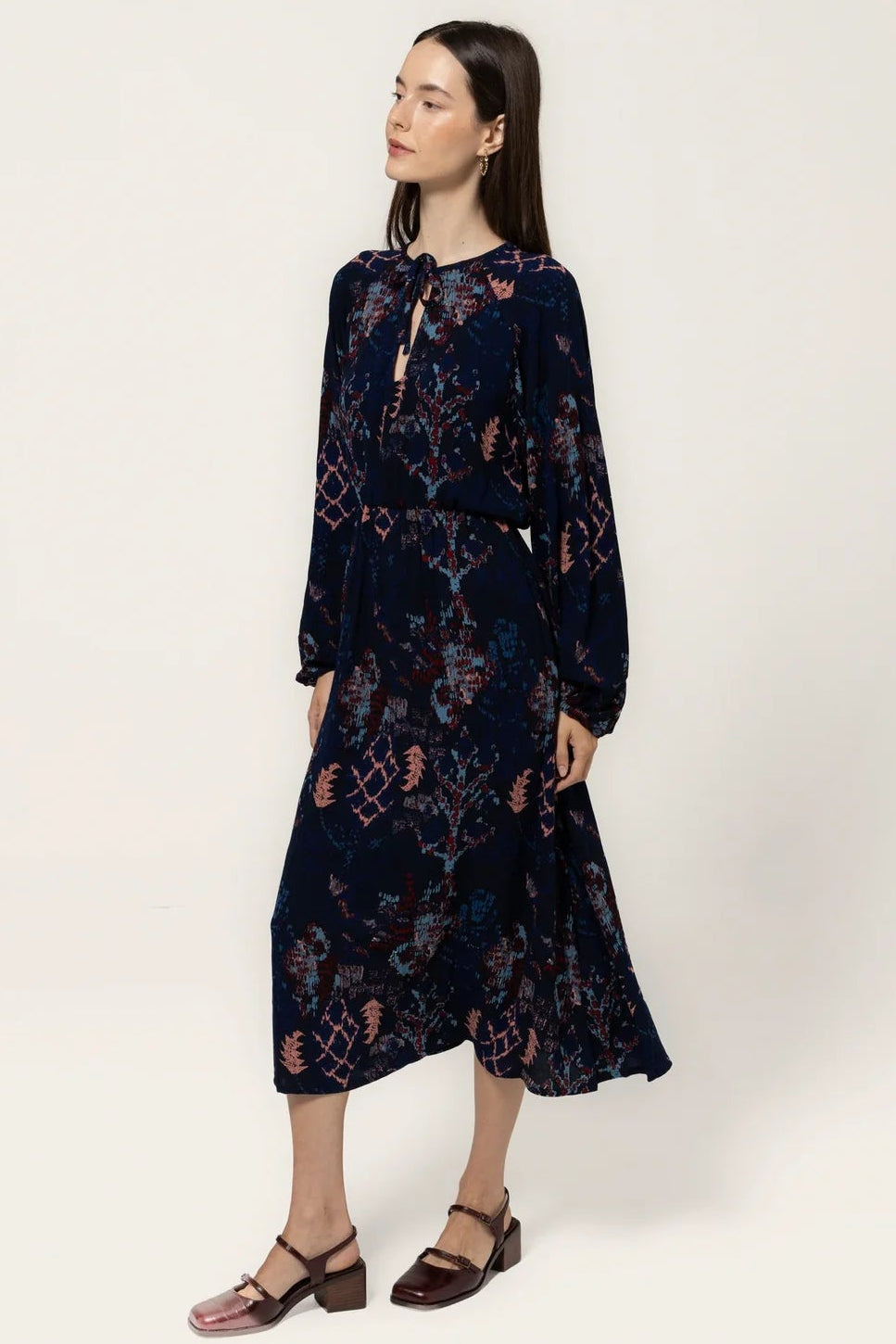 Clara Keyhole Neckline Midi Dress