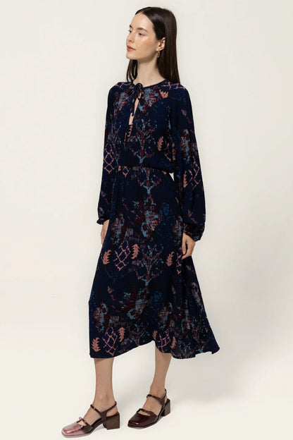 Clara Keyhole Neckline Midi Dress