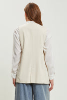 Ecru One-Button Vest
