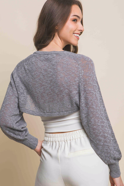 Shrug Open Front Cardigan