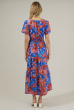 Blue Floral Palmer Maxi Dress