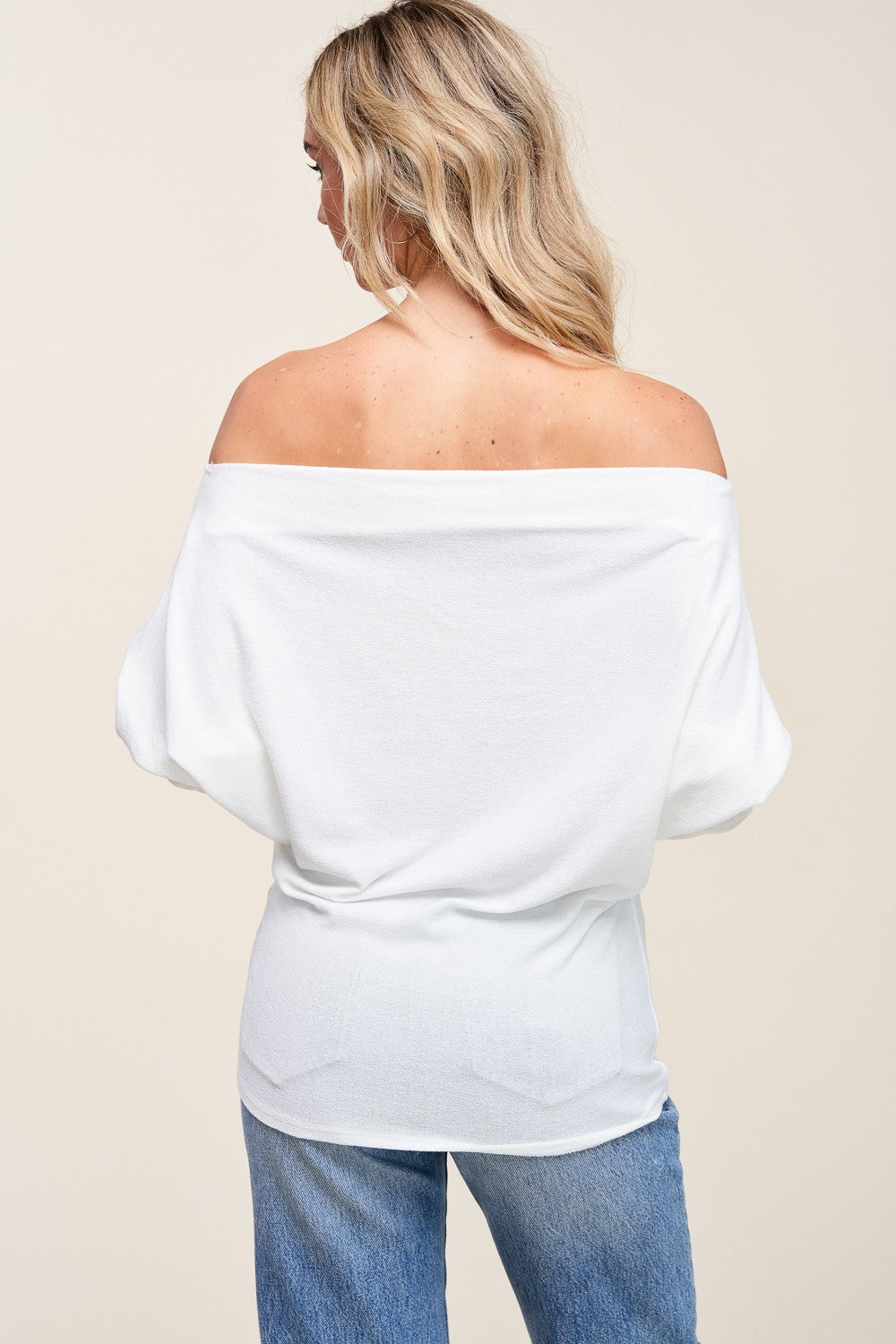 Off Shoulder Dolman Sleeve Top