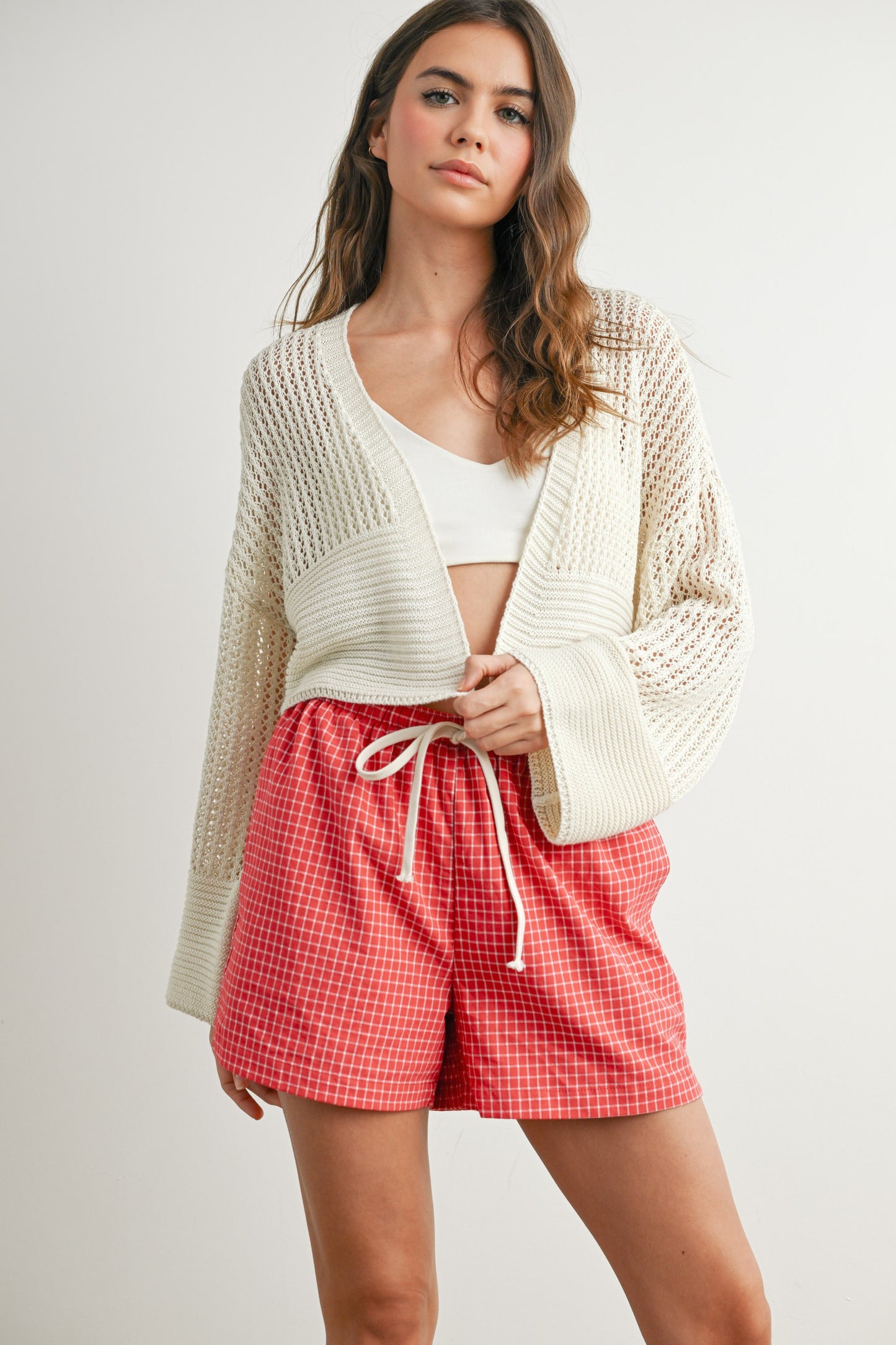 Wide Sleeve Crop Cardigan