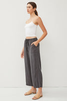 Tencel Drawstring Wide Leg Pants