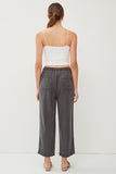 Tencel Drawstring Wide Leg Pants