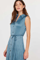 Button Down Pleated Dress