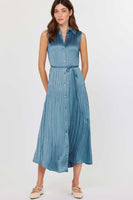 Button Down Pleated Dress