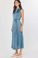 Button Down Pleated Dress