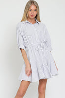 Tie Waist Stripe Mini Dress