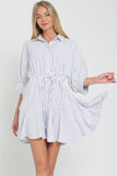 Tie Waist Stripe Mini Dress