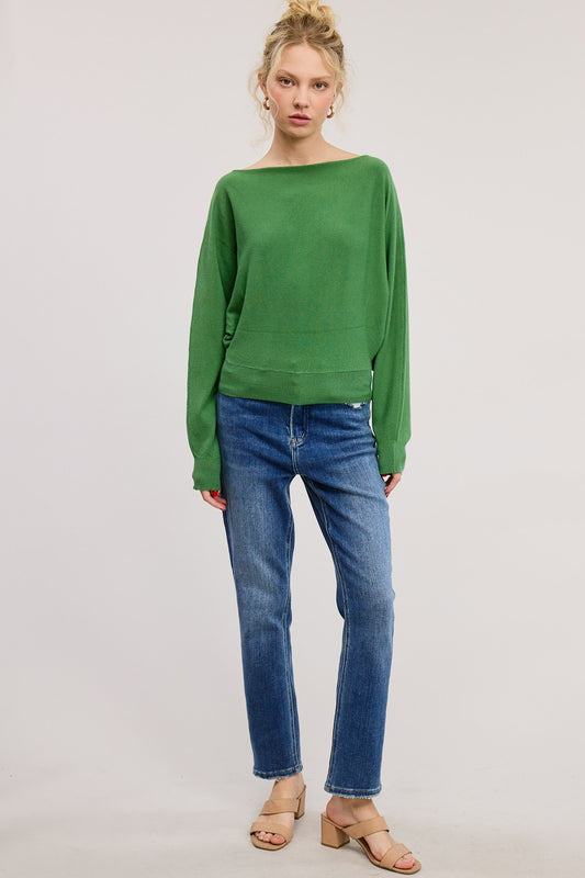 Chloe Cashmere Blend Pullover Green