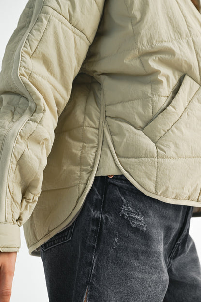 Bebe Oversized Puffer Jacket Bone