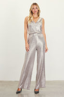 Champagne Metallic Foil Pants