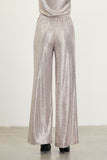 Champagne Metallic Foil Pants