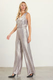 Champagne Metallic Foil Pants