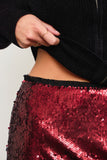 Sequin Mesh Midi Skirt