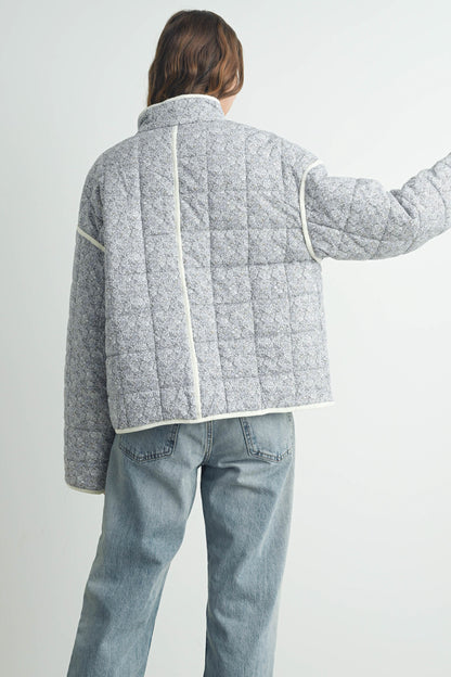 Quilted Jacket with Snap Buttons