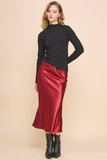 Satin Midi Skirt