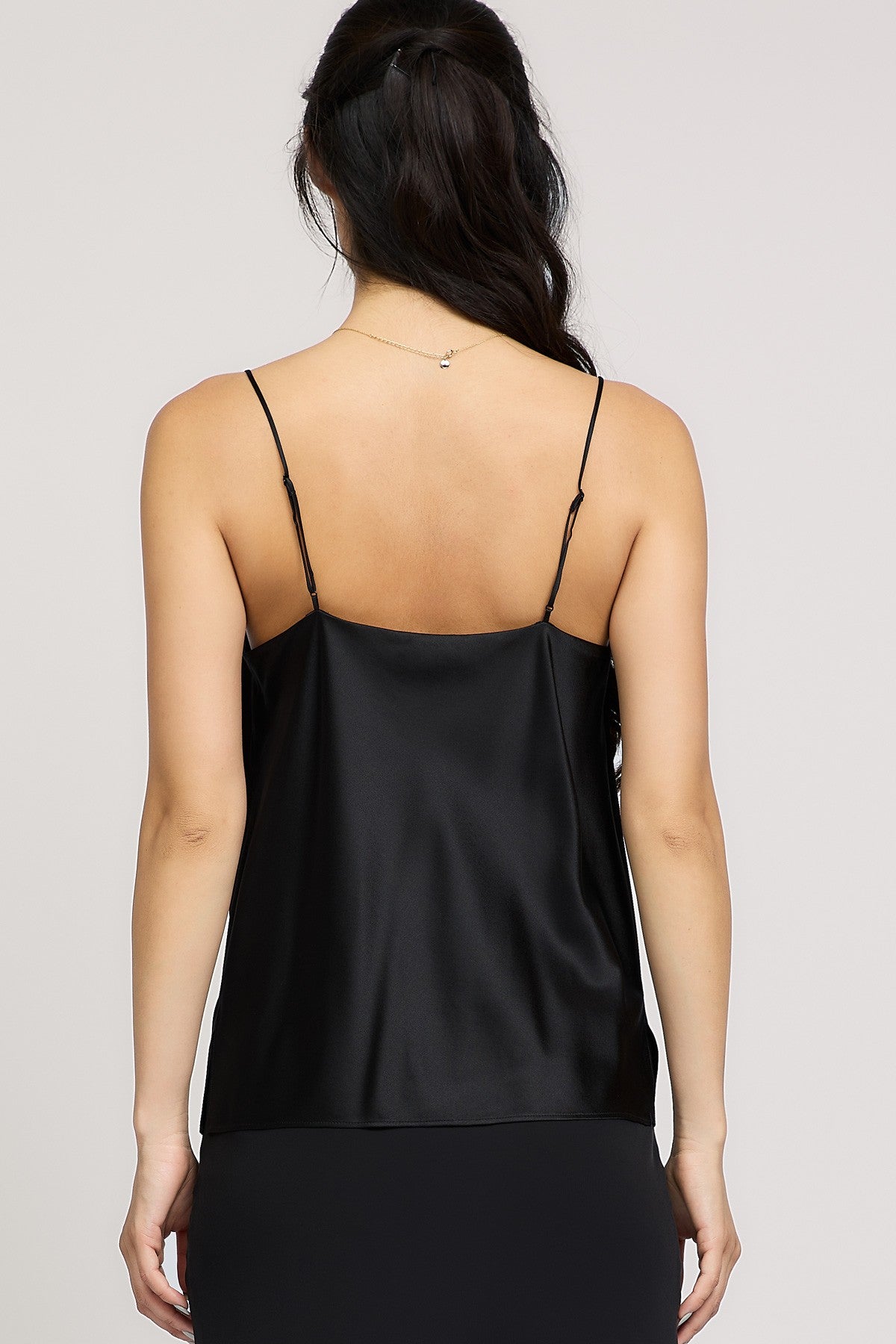Cowl Neck Cami Black