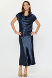 Bias Cut Slip Midi Skirt