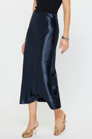 Bias Cut Slip Midi Skirt