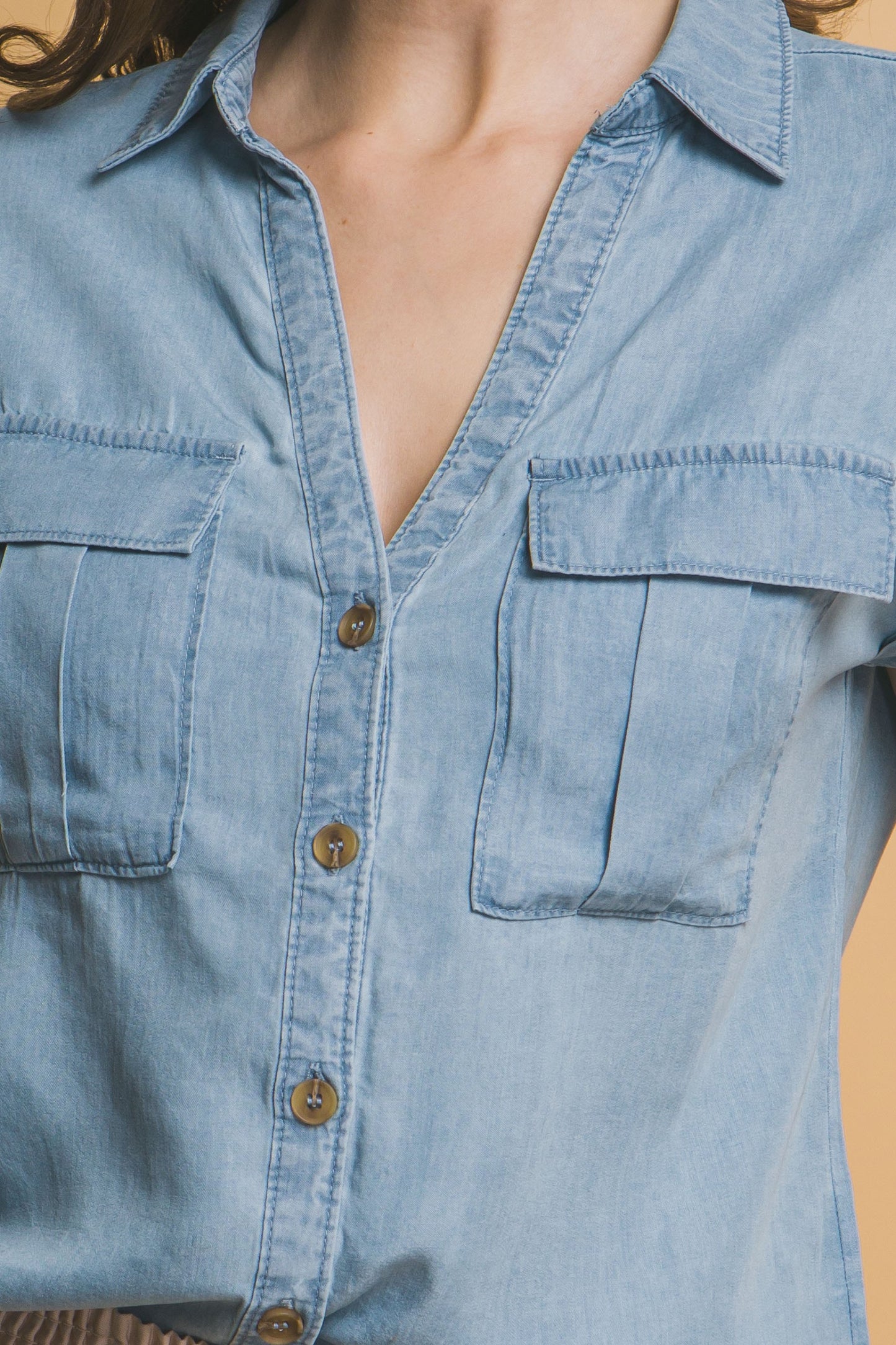 Short Sleeve Tencel Camp Shirt