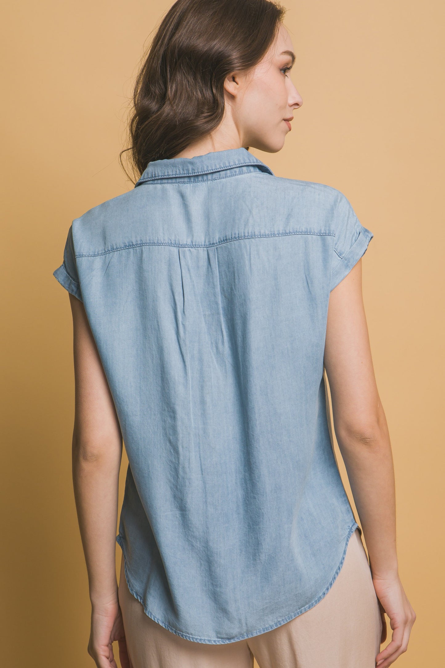 Short Sleeve Tencel Camp Shirt